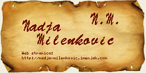 Nadja Milenković vizit kartica